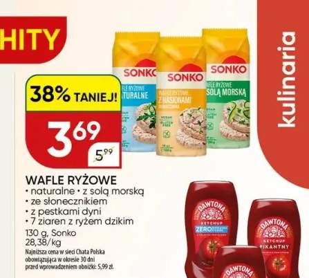Wafle ryżowe naturalne Sonko +4 warianty