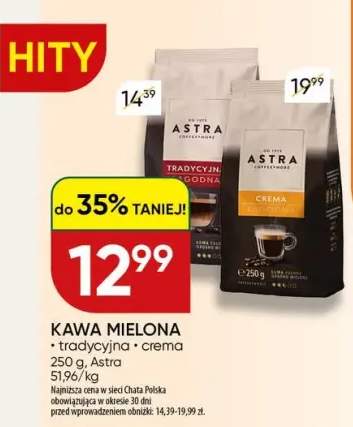 Kawa mielona Astra Crema +1 wariant