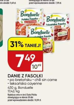Danie z fasolki po bretońsku Bonduelle +2 warianty