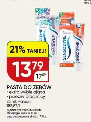 Pasta do zębów Sensodyne Extra Wybielająca +1 wariant