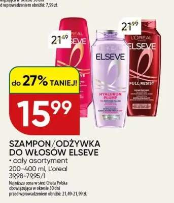 Szampon do włosów L'Oreal Elseve Hyaluron Plump +2 warianty