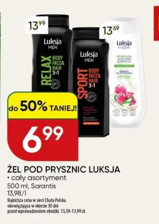 Żel pod prysznic Luksja Relax +2 warianty