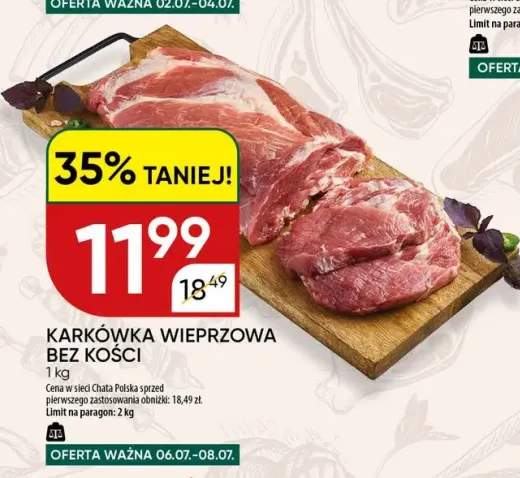 Karkówka wieprzowa bez kości