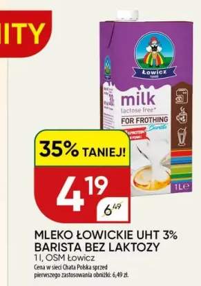 Mleko Łowickie UHT 3% Barista bez laktozy