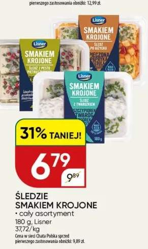 Śledzie Smakiem Krojone śledź z pesto i twarożkiem Lisner +2 warianty