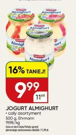 Jogurt Almighurt truskawkowy Ehrmann +1 wariant