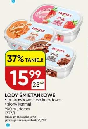 Lody śmietankowe Hortex truskawkowe +2 warianty