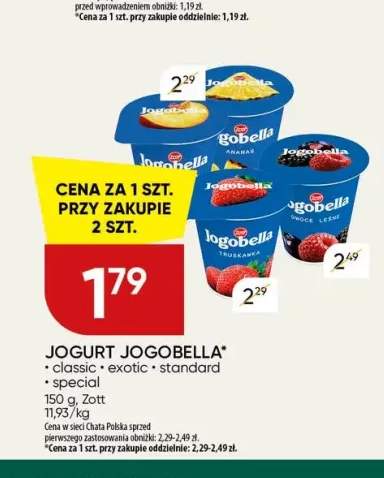 Jogurt owocowy Zott Jogobella ananasowy +3 warianty