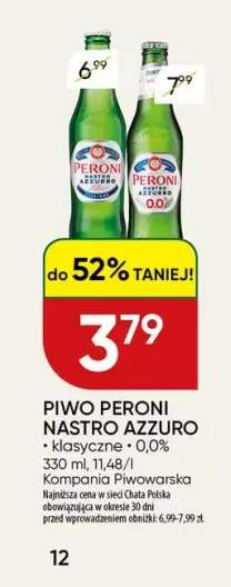 Piwo Peroni Nastro Azzurro klasyczne +1 wariant
