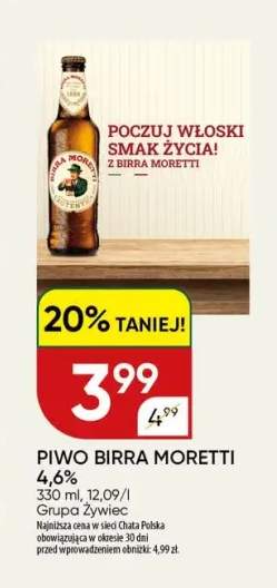 Piwo Birra Moretti