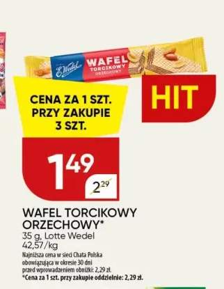 Wafel Torcikowy Orzechowy E.Wedel