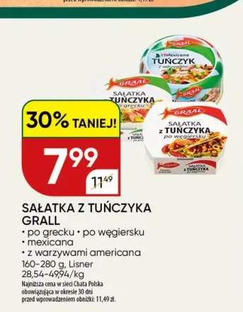 Sałatka z tuńczyka Graal po grecku +3 warianty