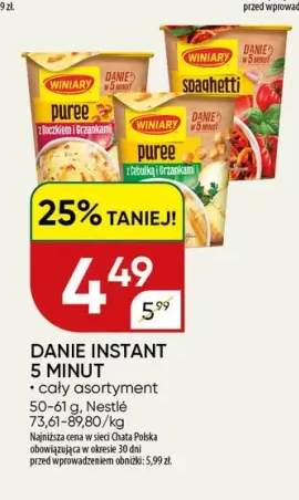 Danie instant 5 minut Winiary Puree z boczkiem i grzankami +2 warianty