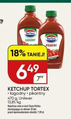 Ketchup łagodny Tortex +1 wariant
