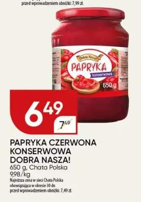 Papryka czerwona konserwowa Dobra Nasza!