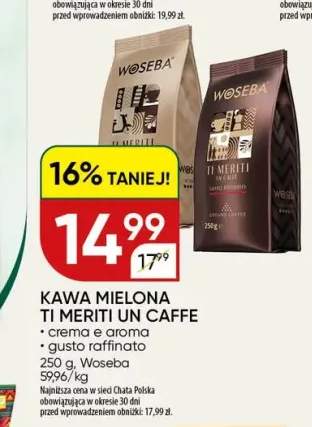 Kawa mielona Ti Meriti Un Caffe Crema e Aroma Woseba +1 wariant