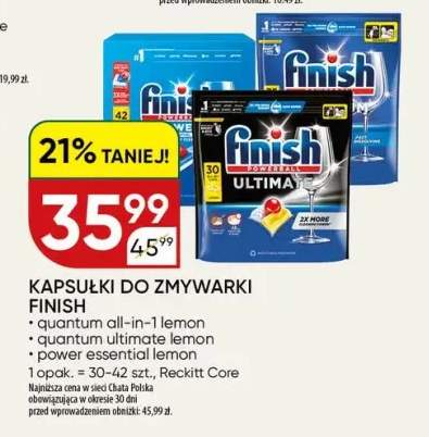Kapsułki do zmywarki Finish Quantum All-in-1 Lemon +2 warianty