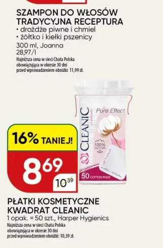 Płatki kosmetyczne kwadratowe Cleanic