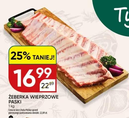 Żeberka wieprzowe paski