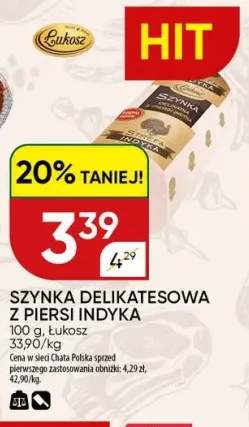 Szynka delikatesowa z piersi indyka Łukosz