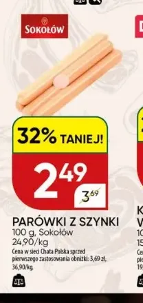 Parówki z szynki Sokołów