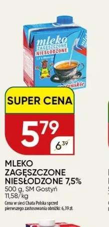 Mleko zagęszczone niesłodzone Gostyń 7,5%