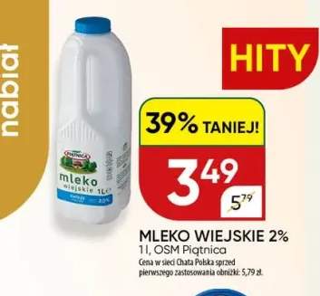 Mleko wiejskie Piątnica 2%