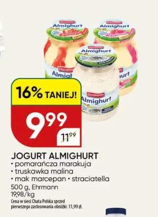 Jogurt Almighurt pomarańcza marakuja Ehrmann +3 warianty