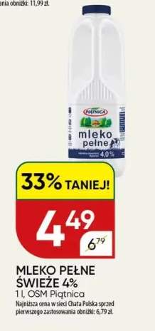 Mleko pełne świeże Piątnica 4%