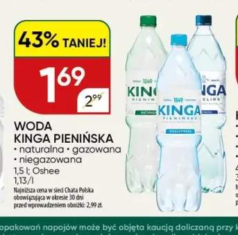 Woda niegazowana Kinga Pienińska naturalna +2 warianty