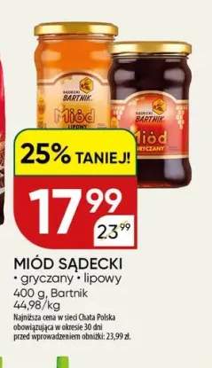 Miód gryczany Sądecki Bartnik +1 wariant