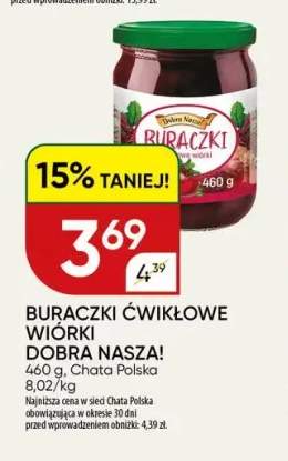 Buraczki ćwikłowe wiórki Dobra Nasza!