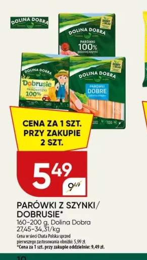 Parówki z szynki Dolina Dobra +2 warianty
