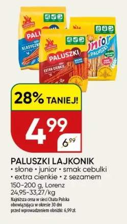 Paluszki Lajkonik słone +4 warianty