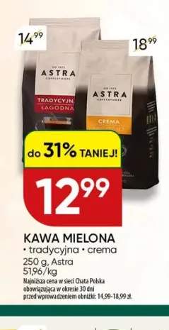 Kawa mielona tradycyjna Astra +1 wariant