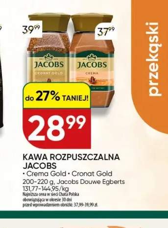 Kawa rozpuszczalna Jacobs Crema Gold +1 wariant