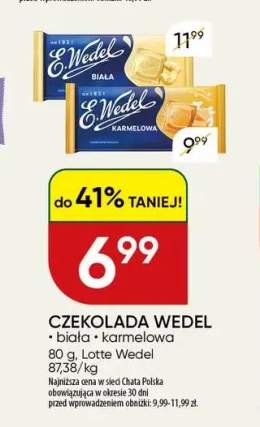 Czekolada E.Wedel biała +1 wariant