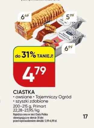 Ciastka owsiane Primart +2 warianty