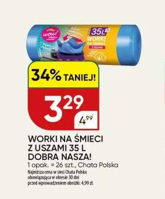 Worki na śmieci z uszami 35 l Dobra Nasza!