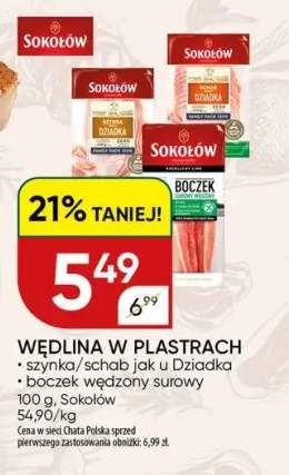 Wędlina w plastrach szynka jak u Dziadka Sokołów +2 warianty