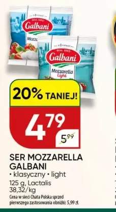 Ser mozzarella klasyczny Galbani +1 wariant