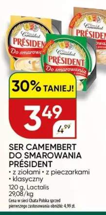 Ser camembert do smarowania z ziołami Président +2 warianty