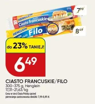 Ciasto francuskie Henglein +1 wariant