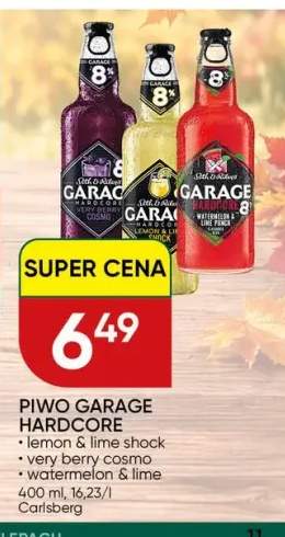 Piwo Garage Hardcore lemon & lime shock +2 warianty