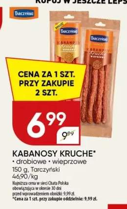 Kabanosy kruche drobiowe Tarczyński +1 wariant
