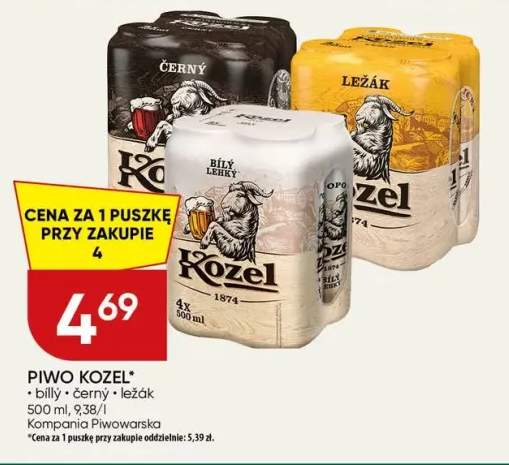 Piwo Kozel Bílý +2 warianty