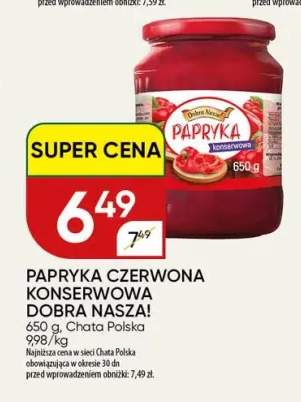 Papryka czerwona konserwowa Dobra Nasza!