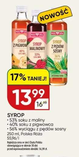 Syrop malinowy Polska Róża +2 warianty
