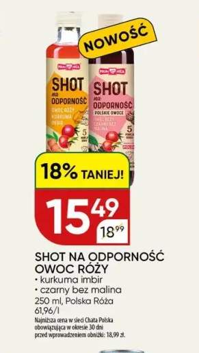 Shot na odporność owoc róży kurkuma imbir Polska Róża +1 wariant