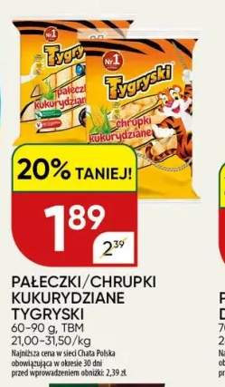 Pałeczki kukurydziane Tygryski +1 wariant